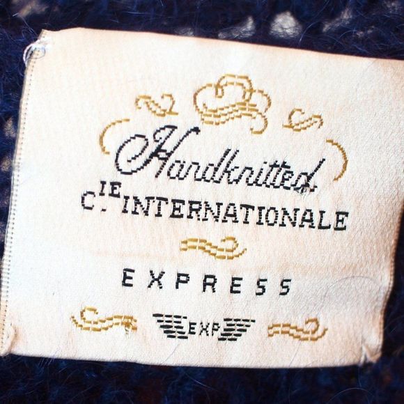 Internationale‎ Handknitted Sweater Dress Blue L - Picture 9 of 9
